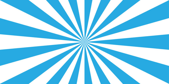 Abstract background with sunburst pattern blue vector ray design texture. Vintage sunrays illustration swirl grunge backdrop line spiral design.
