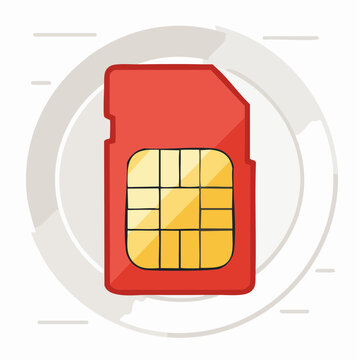 Red SIM Card Icon