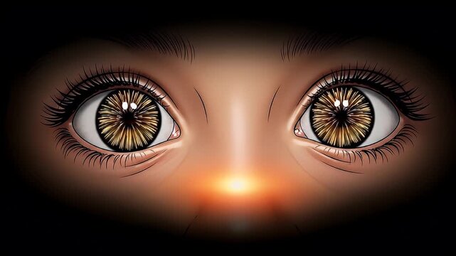 Creepy Eyes - A Haunting Gaze into the Unseen World.