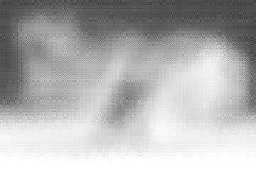 Naklejka premium Gradient halftone noise and dithered shadow overlay on transparent background for moody atmospheric design and print texture.