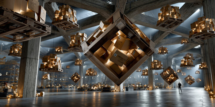Immense dimensions evoke astonishment and turmoil within vast industrial settings