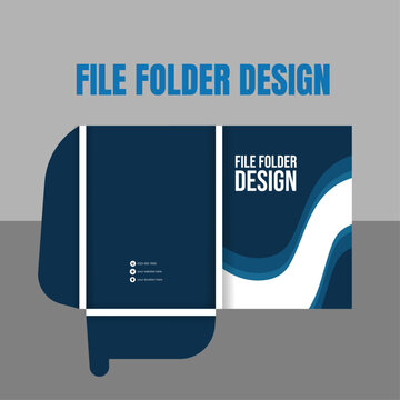 Modern File Folder Design Set &ndash; Clean Office Document Organizer Vector.