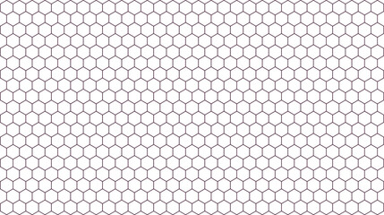 Geometric mesh presents a crisp hexagonal tiling pattern suitable for professional backdrops. © muhammad