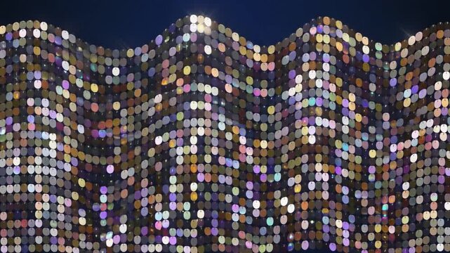Abstract Glittering Sequins Wave Animation Loop - Festive Background