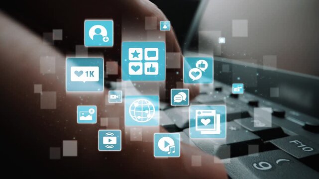 Concept of social media revolutionizes digital communication. This platform enables global connectivity, enhancing social media strategies for effective marketing and engagement. Funnel