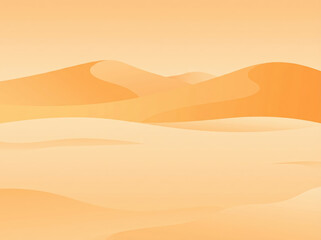Minimal orange desert sand dunes landscape illustration with layered gradients and soft horizon for background banner and modern design use
