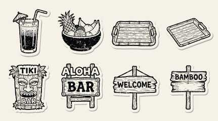 tropical vintage elements © Yolanda