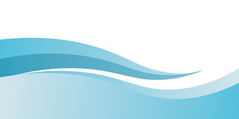 Fototapeta premium Blue and white business wave banner background. vector
