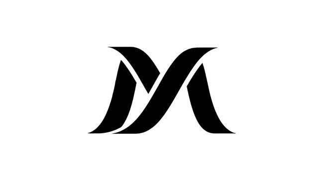Stylized Letter M Logo Design.