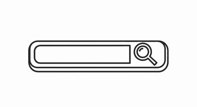 Search bar icon with magnifying glass.