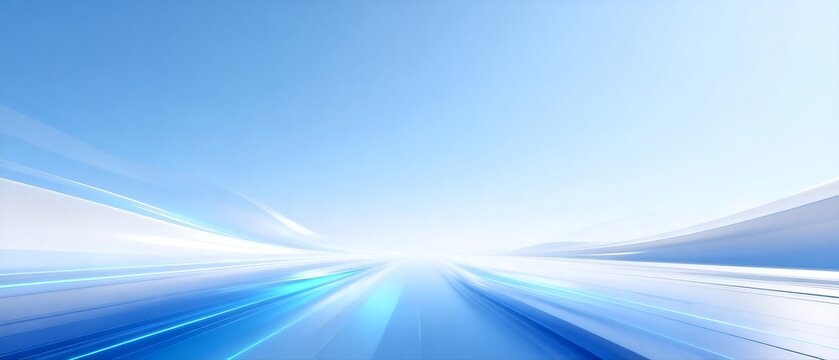 Fast Speed Motion Blur Blue Technology Background Design