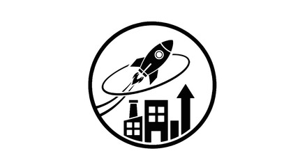 Rocket Ship Launching into Space. © Undangan