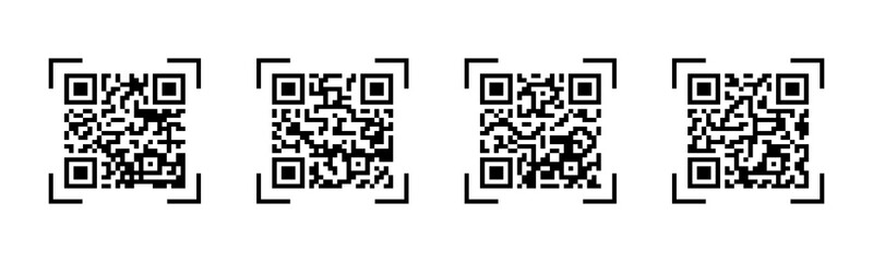 Fototapeta premium contact, group, identification, info, information, link, network, read, scan, signs