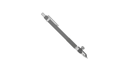 Fototapeta premium Technical drawing compass isolated on white background for design projects