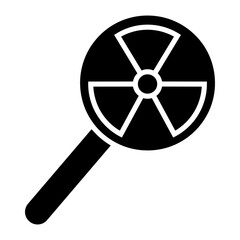 Fototapeta premium Radiation icon vector. Nuclear energy Illustration sign. Emitting symbol. Nuclear waste logo.