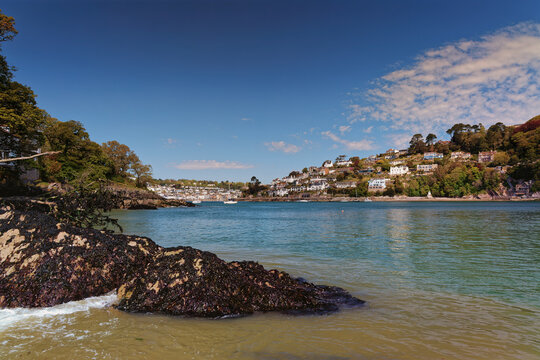 The River Dart looking towards Dartmouth Harbour Devon UK
