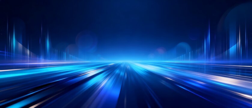 Dynamic Blue Speed Light Motion Background Design