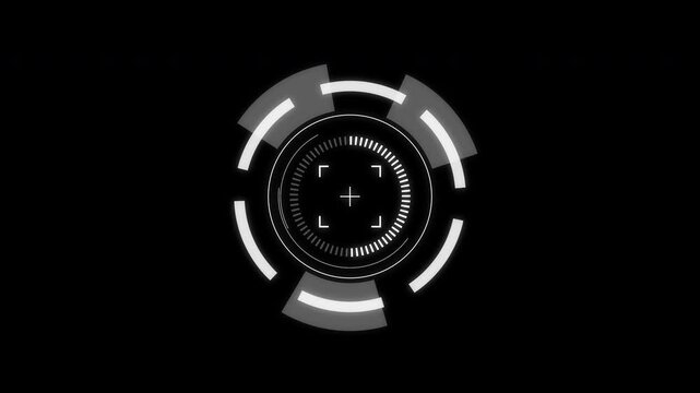 Futuristic hud ui interface circle target reticle technology display