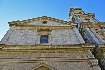 Naklejka premium Montepulciano, veduta della valle dalla Chiesa o Santuario della Madonna di San Biagio, Val d'Orcia, Toscana