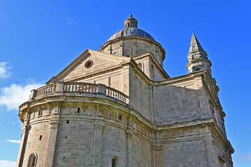 Naklejka premium Montepulciano, la Chiesa o Santuario della Madonna di San Biagio, Val d'Orcia, Toscana