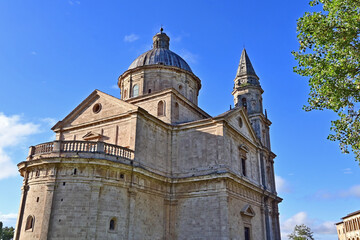 Naklejka premium Montepulciano, la Chiesa o Santuario della Madonna di San Biagio, Val d'Orcia, Toscana