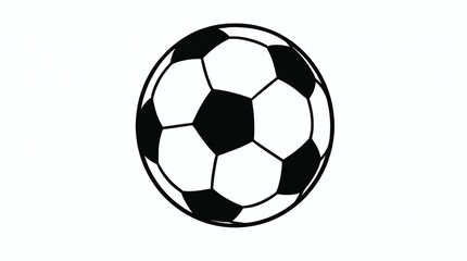 Fototapeta premium A clean black and white line drawing of a tennis racket and ball isolated on a white background, ideal for coloring or sports-themed graphic design.