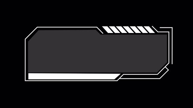 Digital Interface Screen Display Animation high tech bar and frame 4k in transparent background