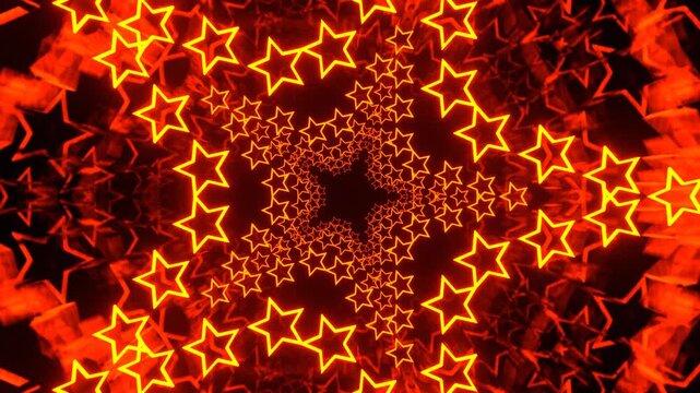 Orange Star Shaped Background VJ Loop in 4K