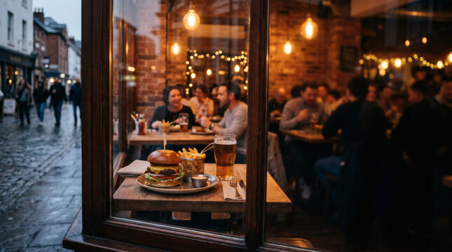 Cozy Dining Experience at McDonald's Restaurant Window