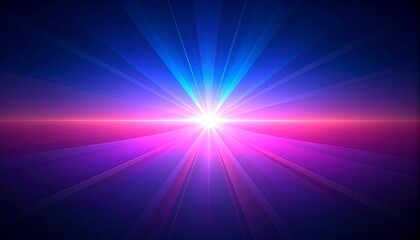 Fototapeta premium vibrant cosmic light burst with radial gradient glow for futuristic design