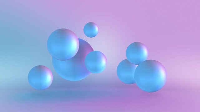 3d render of a group of colorful bubbles