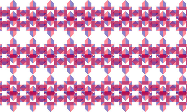 Seamless Thai pattern with contemporary geometric ornaments on a pink and blue block background, traditional Asian repeating luxury texture design.