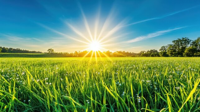 Gigapixel Sunrise Over Green Field -03-01 v2 6x
