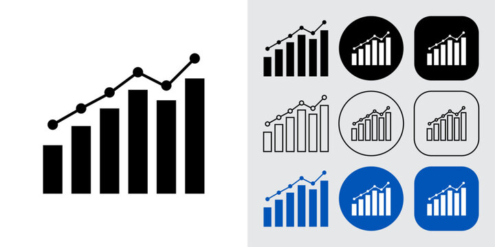 Collection of Bar Chart Icon for Business