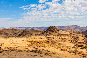 Naklejka premium Sparse desert views in the Augrabies National Park