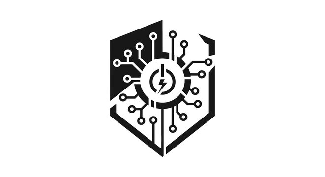 Shield with circuit board design.