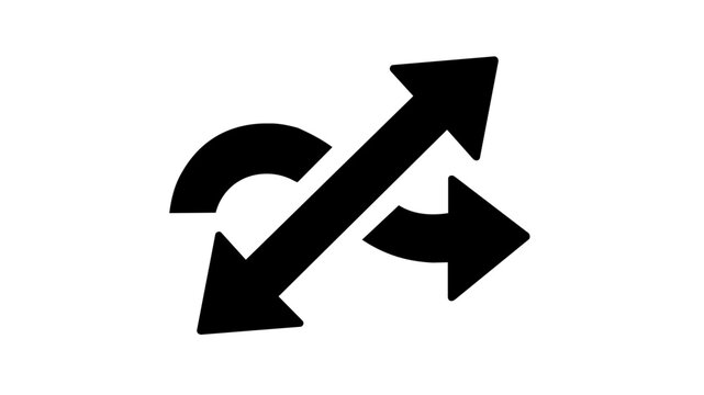Interlocking swap contract vector icon illustration with arrows representing financial exchange, trade, and currency conversion. Clean minimalist flat design for business and finance concepts.
