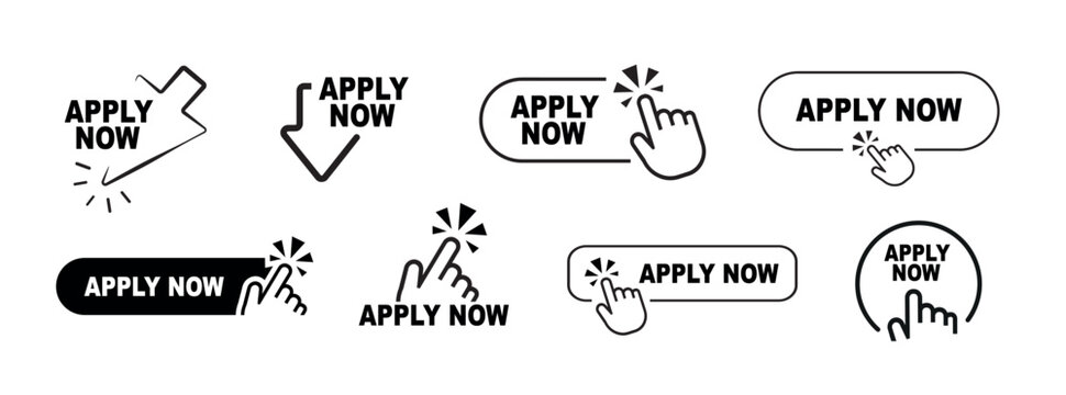 apply now button on white background