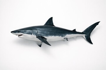 Obraz premium Great white shark shape displayed on a clean white surface