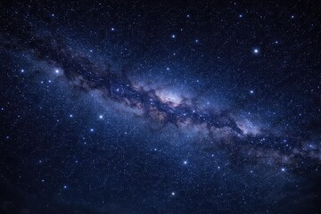 Fototapeta premium Vast sight of a sparkling navy blue night sky filled with stars