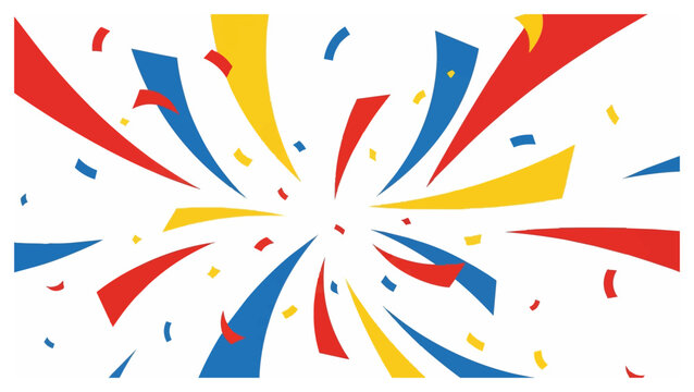 Festive Burst of Color: An explosion of vibrant streamers and confetti, celebrating a moment of joy and exhilaration. A burst of brilliant colors that captures the essence of elation and excitement.