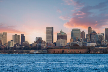 Obraz premium new york city skyline at sunset