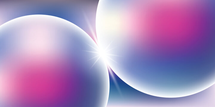 Two glowing orbs with bright light in between