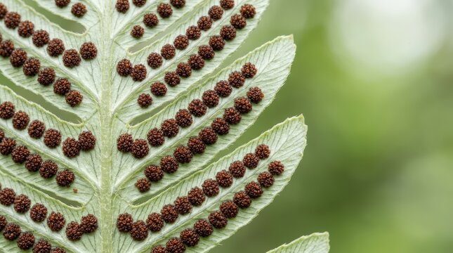 Close-up of Fern Frond with Sori