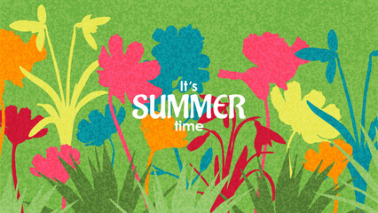 Naklejka premium Spring and Summer Meadow Background for Seasonal Sales or Greeting Cards