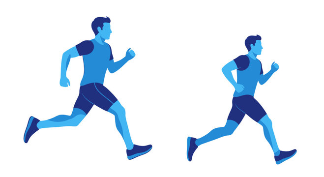 Man Running Silhouette, Athlete Training, Marathon Runner, Fitness, Sports