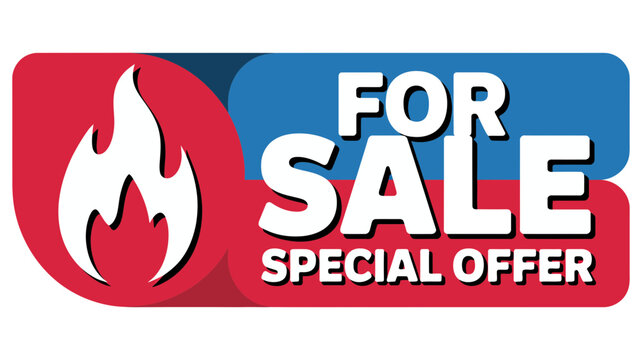 Hot for sale special offer graphic with hot deal super sale limited time online sale flash sale sign