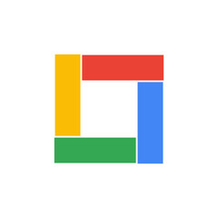 Fototapeta premium geometric square logo design featuring red, blue, yellow and green