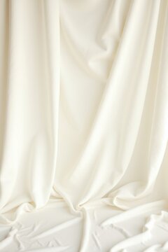 Fondo de tela de lino color crema claro, marco vertical, pliegues naturales, iluminaci&oacute;n editorial tranquila