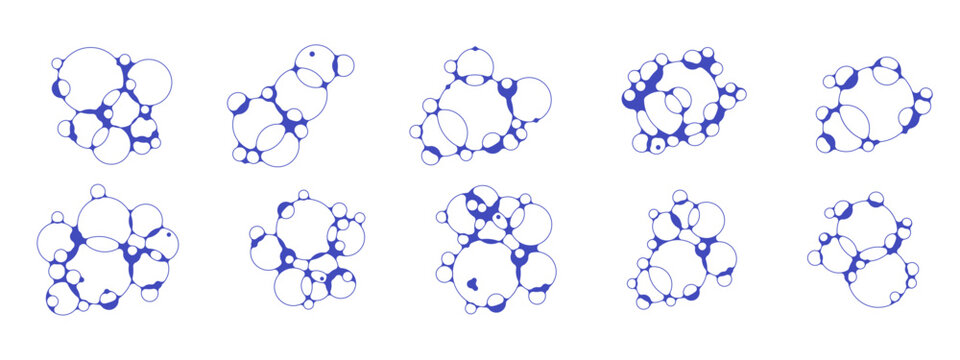 Soap bubbles Effervescent effect Fizz drink symbol Bubbles of foam, oxygen, soap